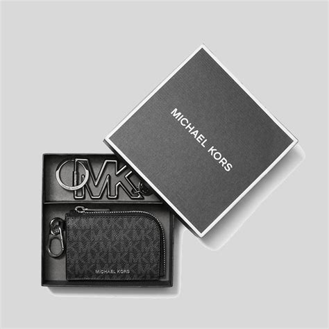 Logo Wallet and Key Chain Gift Set 